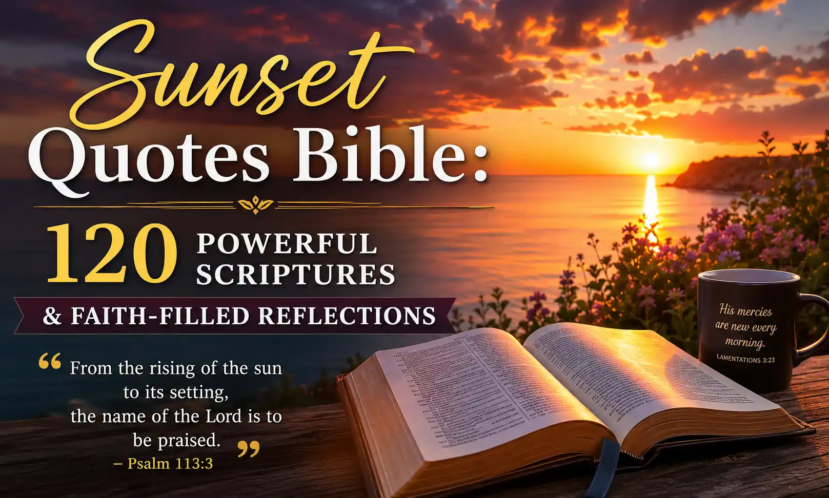 Sunset Quotes Bible: 120 Powerful Scriptures & Faith-Filled Reflections